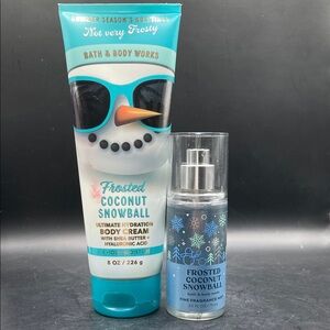 Bath & Body Works Frosted Coconut Snowball Body Cream & Mist